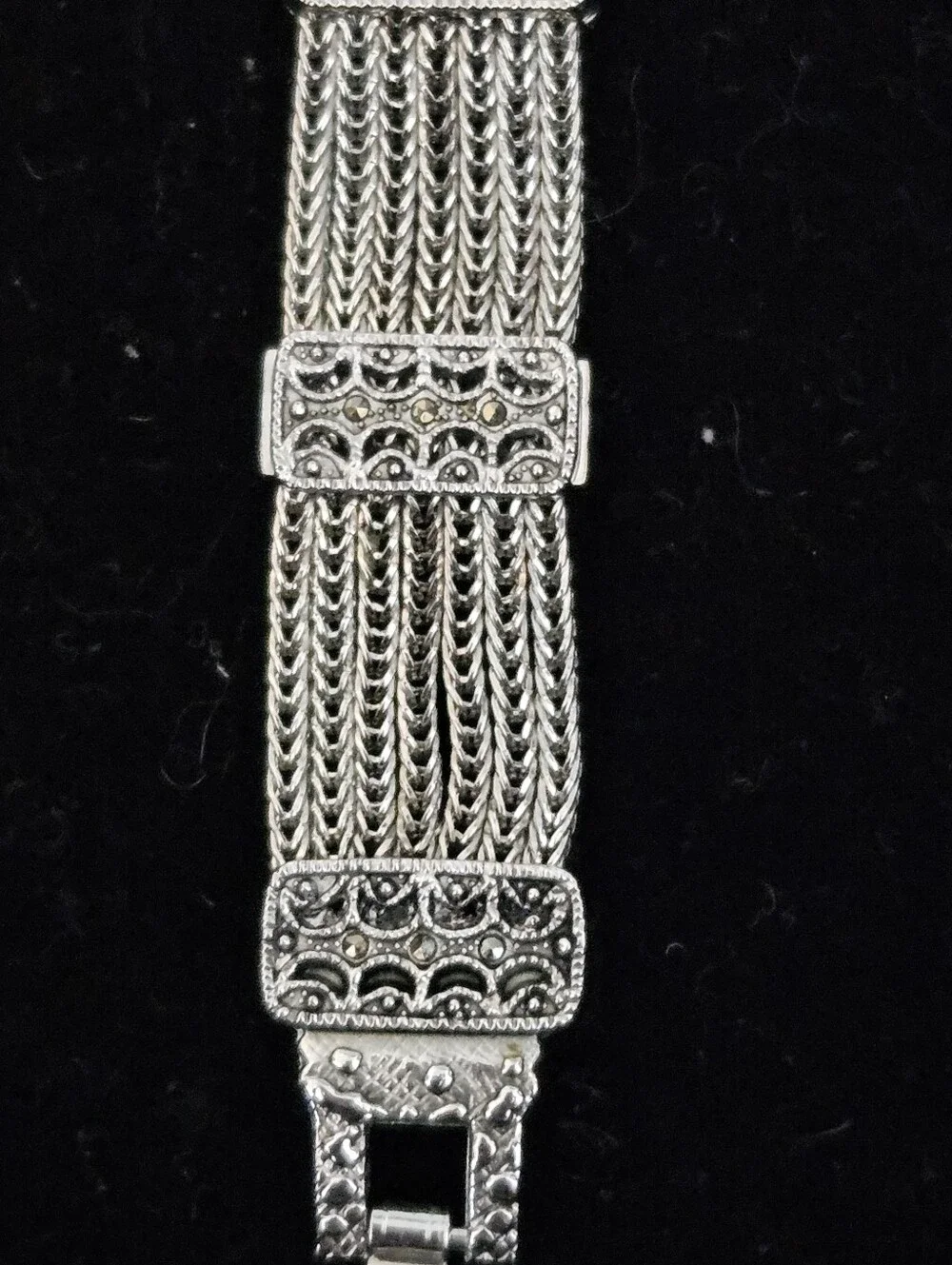 Geneva Silver Filigree Women's Bracelet Watch